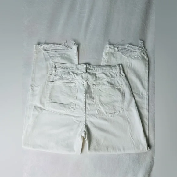 DL1961 Hepburn High Waist Raw Hem Wide Leg Jeans Size 30 - Picture 6 of 13